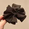 Nuevo pasador de pelo de lazo 2026, pinza retorcida simple de satén estilo coreano, pinza banana, adecuada para cabello grueso, con cuentas, elegante accesorio para el cabello
