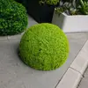 Tapa de registro decorativa de planta verde para exteriores, bola de planta verde artificial, bola de hierba auspiciosa, oculta imperfecciones, es resistente al sol y antioxidante