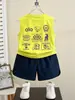 0921 Traje sin mangas para niños Conjunto casual deportivo de verano de dos piezas para niños Ropa de verano para bebé Nueva 2026 Verano