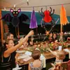 Nova Decoração Suspensa de Abóbora com Bola de Favo de Mel de Aranha para Halloween Decoração de Cena de Janela de Hotel/Shopping Pingente de Halloween