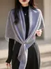 Chal grande 100% lana australiana pura para mujer, suave y cálido para otoño e invierno, se puede usar como capa, tiene un tacto de alta gama, bufanda de doble uso, capa tejida