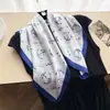 Pañuelo Estilo Náutico Ancla Seda Imitación Estampado, Pañuelo Cuadrado Pequeño, Chal de Alta Gama, Pañuelo para Cuello Protección Solar, Pañuelo para la Cabeza, Bufanda