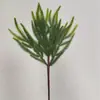 Agujas Artificiales de Pino de Norfolk Rama Individual Vegetación Navideña Flor Artificial de Interior Decoración Accesorios para Arreglos Florales Alta Simulación
