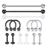 Conjunto de 13 Peças de Joias para Piercing Corporal de Aço Inoxidável Modernas e Simples, Formato C, Formato T, Corpo Transparente, Joias para Lábios, Unhas e Brincos
