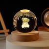 Amazon Dropshipping Luz Nocturna Bola de Cristal Galaxia Adorno Grabado Láser 3D Luz Nocturna Galaxia de Madera