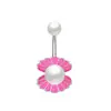 Amazon Transfronterizo Nueva Moda Gatito Incrustado Oval Diamante Mocha Cuerpo de Acero Inoxidable Joyería para Piercing Anillo para el Ombligo