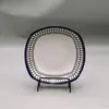 Serie Bohemia Color Bajo Esmalte Creativo Vajilla Cerámica Tazones para Comer en Casa Tazones para Sopa Tazones para Fideos Platos Platos Planos Platos Cuadrados