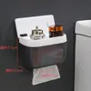 Caja de Pañuelos de Papel para Baño Adhesiva sin Rastro Caja de Toallas de Papel Portarrollos de Papel Higiénico sin Taladro Estante de Almacenamiento de Papel Higiénico