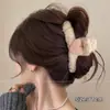 Presilha de Cabelo de Pelúcia de Alto Padrão Novo Estilo 2026 Feminina, Presilha de Tubarão para a Parte de Trás da Cabeça, Acessório de Cabelo Peludo para Outono e Inverno