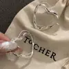 Pendientes de Aro Dulces y Frescos con Corazón Picante para Mujer, Diseño de Nicho con un Tachuelo Exagerado, Pendientes Metálicos Elegantes de Moda para Celebridades de Internet