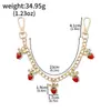 Estilo europeo de moda para mujer, piedra de cristal, corazón rosa, gatito, bolsa de joyería, amuleto, adorno, cadena colgante simple, transfronterizo