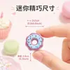 Peças de acessório DIY de rosquinha simulada, decorações de cola de creme mini multicoloridas, itens pequenos fofos criativos feitos à mão