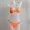 Biquíni Laranja INS Europeu e Americano Venda Quente Acessórios Simples de Argola Maiô Feminino de Alta Qualidade Maiô Sexy de Praia