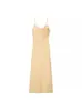 Comercio Exterior Transfronterizo Verano Nuevo Estilo Europeo y Americano Sexy Espalda con Cordones Cintura Adelgazante Mezcla de Ramio Vestido Midi