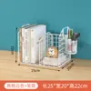 Estantería de mesa simple, estante de almacenamiento para escritorio de oficina, estante de almacenamiento pequeño al lado del escritorio, estantería de hierro para niños