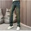 Jeans vintage para hombre estilo americano, nuevo modelo 2026, corte holgado, pantalones rectos con lavado retro, bolsillos con solapa, pantalones largos casuales
