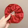 Nuevas scrunchies de lunares y estampado de leopardo, estilo simple, scrunchies retro, cintas para el cabello, accesorios para moños, adornos para el cabello