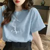 Nueva Camiseta de Estilo Coreano Ajustada para Estudiantes Mujeres Verano 2026, Camiseta Corta de Manga Corta de Tendencia Nicho