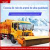 Carregador equipado com escova de limpeza de neve grande para estrada de inverno, veículo montado, rolo escova removedor de neve, varredora de neve para saneamento de estradas municipais