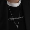 Bolo Street Punk Collar de Lujo Ligero Nudo de Una Palabra Simple Cadena para Suéter de Gama Alta para Mujer Moda Masculina