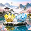 Nova Figura de Desenho Animado Estilo Chinês Raposa Fofa Guardiã Caixa Surpresa de Cristal Pedra de Cristal Natural Criativa Ornamento de Mesa Aromaterapia