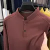 Sudadera de terciopelo catiónico de doble cara para hombre, nuevo modelo otoño e invierno 2026, cuello alto estilo chino, camiseta interior casual y cálida para hombre