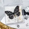 Foto de Espécime de Borboleta Real Porta-Retrato Caixa Transparente Ornamentos Estéreo Presente Ensino de Jardim de Infância Criativo Artesanal Adereços para Fotos