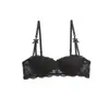 Bralette de encaje estilo francés sexy, ropa interior ultrafina, cómoda y transpirable para chicas estudiantes, sujetador push-up con pecho pequeño.