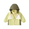 Conjunto de dos piezas cortavientos para bebé niño primavera y otoño, chaqueta con capucha para bebé, ropa de otoño para niños y niñas, comercio exterior