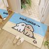 Tapete de entrada creativo divertido para animales, gato y perro, tapete de corte, tapete creativo para puerta de entrada, antideslizante, se puede fijar