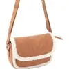 Bolsos Estilo Retro Otoño e Invierno, Bolsos Nuevos de Felpa, Bolsos Cruzados Versátiles de Lana de Cordero para Niñas, Venta al por Mayor Personalizada