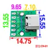 Placa adaptadora USB TYPEC16P a terminal de clavija de enchufe de 2,54 versión de actualización con orificio que se puede arreglar