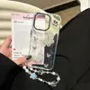 Nova Pulseira Borboleta de Pérola Capa de Celular Adequada para Iphone16Promax Apple 15/14 Estilo Menina 11/12