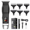 Set de Cortapelos Eléctrico Transfronterizo con Pantalla Digital para Corte de Cabello Profesional