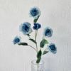 Ins estilo 6 cabeça Eustoma grandiflorum flor artificial sala de estar decorações buquê ornamentos fotografia de casamento arranjo de flores de casamento