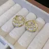 Aretes para Mujer, Gama Alta, Aretes Exquisitos y Elegantes, Diseño de Nicho de Lujo Ligero, Nuevos Aretes Franceses de Moda Circulares
