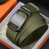 Novo Cinto de Cintura de Lona de Nylon com Fivela Automática para Homens e Mulheres, Exterior, Superfície Macia, Resistente ao Desgaste, Treinamento Militar, Cinto Multifuncional Simples