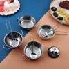 Casa de Brinquedo Utensílios de Cozinha Mini para Crianças Conjunto de Assar Cozinha Aço Inoxidável Cozinha Brinquedos Casa de Brincar Panela de Cozinhar