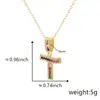 Cor transfronteiriça zircônio micro-incrustado Inglês carta colar pingente de cobre chapeado diamante zircão 18k clavícula cadeia jóias mulheres atacado