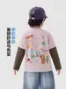 Ropa de Algodón Puro Falsa de Dos Piezas para Niños Europeos Otoño Camiseta de Manga Larga 2026 Nueva Ropa para Niños Bebés Estilo Primavera y Otoño