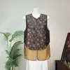 Colete Jacquard com Contas Estilo Chinês Novo Zhi Li com Gola Redonda, Nova Jaqueta Leve Sem Mangas de Luxo para Mulheres Verão 2026