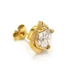 Estilo europeo y americano personalidad rock hot wheel circón acero de titanio aretes para hombre y mujer nicho alta gama temperamento aretes combinables