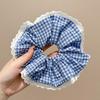 Encaje Estilo Francés Anillo para el Cabello de Intestino Grueso para Mujer Tocado Coreano de Alta Gama Cuerda para el Cabello Versátil Cuerda para el Cabello Tamaño Grande Accesorios para el Cabello