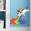 2025 Pegatina de Pared Divertida de Unicornio Arcoíris Escupiendo de Amazon Admite Listado en Plataforma Transfronteriza, Etiquetado y Dropshipping