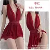 Sexy camisón transparente de malla con cuello halter y espalda descubierta para parejas, divertido, estado de ánimo de mujer ropa de dormir deseo
