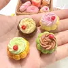 Accesorios de Resina de Pan de Crema de Cereza 3D Pegamento de Crema Accesorios para el Cabello DIY Cintas para el Cabello Hebillas para Zapatos Colgantes Materiales de Decoración Venta al por Mayor