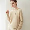 Suéter con capucha de cachemir 100% puro para otoño e invierno, sudadera sin cierre, tejido de punto casual, chaqueta suéter