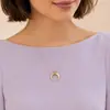 Moda europeia e americana transfronteiriça simples bonito liga jóias feminino fábrica fornecimento direto personalizado chifre lua pingente colar