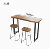 Mesa de Bar de Madera Maciza, Mesa de Comedor de Patas Altas, Mesa de Barra de Café, Mesa para el Hogar, Mesa Larga Simple de Pared para Tienda de Snacks y Té de Leche