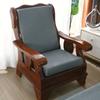Cojín de Sofá Antiguo con Respaldo, Cojín Grueso de Esponja Dura Algodón y Lino, Cojín de Silla, Cojín de Asiento, Cojín de Madera Maciza de Palisandro